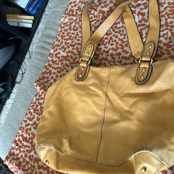 TIGNANELLO Caramel Colored Satchel tote style bag - Picture 2 of 6